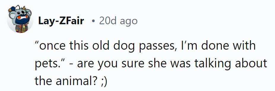 Maybe she was hinting at retiring her husband!