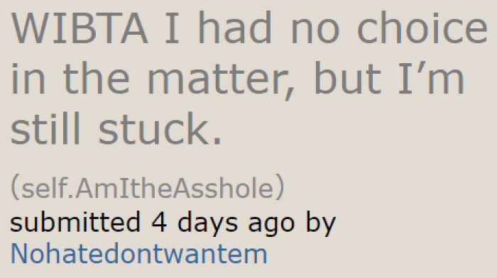 A Husband Feels Stuck About the Situation He's In.