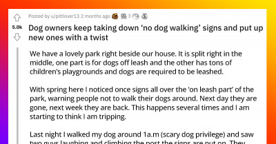 Neighborhood Karens Put Up Fake Signs Restricting Dog Movement And Dog Owners Get Their Petty Revenge