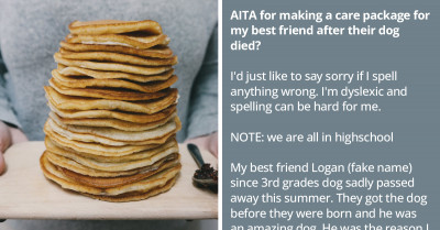 Redditor Gets Criticized By Her Friends For Sending Condolence Package To A Friend Whose Dog Died