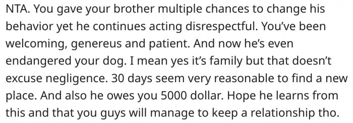 13. Being family is not enough to tolerate his disrespectful acts.