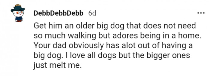 18. This Redditor gets melted by bigger dogs