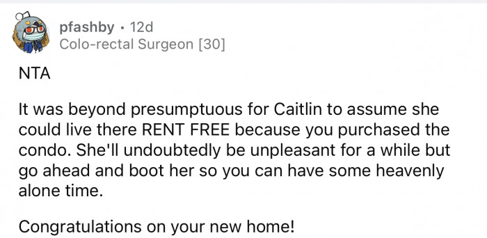 Ultimately OP isn't necessarily in the wrong about the situation.