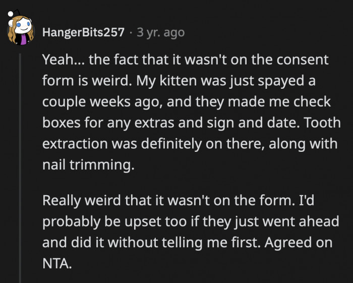 It should be on the consent form...