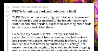 Redditor Sues A Bankrupt Bird Lady For Knowingly Selling Birds With A Fatal, Highly Contagious Disease
