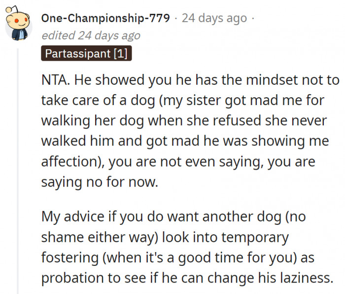 17. See if he changes his ways first