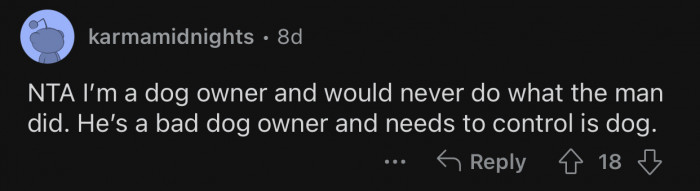 A good dog owner should control their dog while on walks.