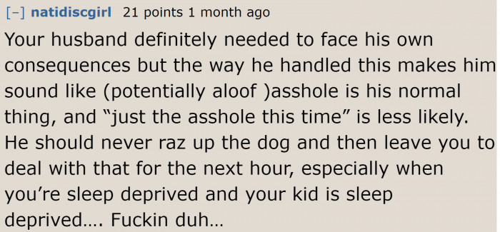 As a husband and as a father, he needs to prioritize the needs of his family.