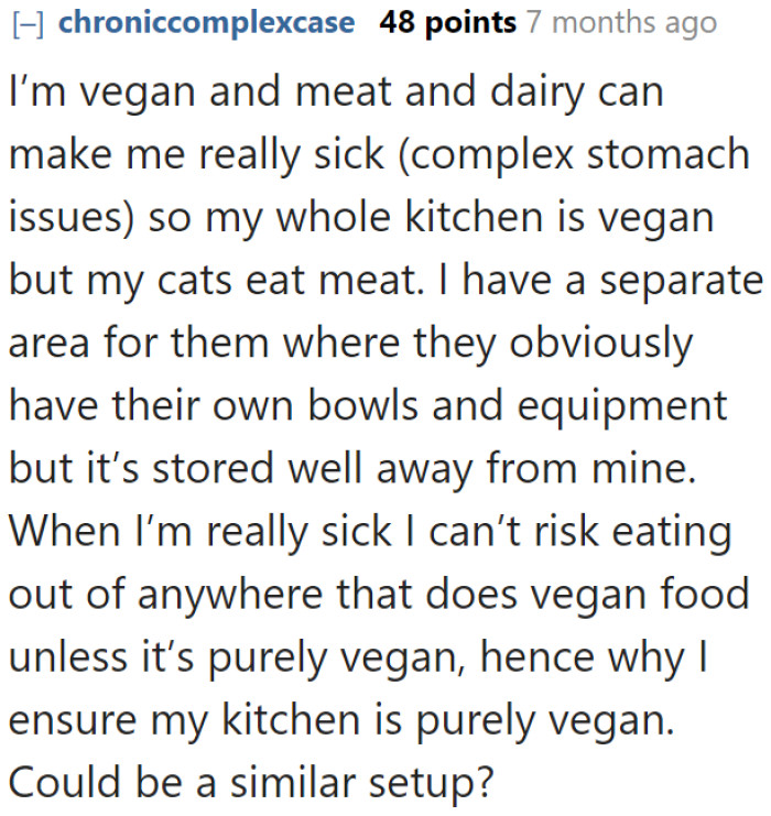 How a vegan person manages to have a carnivorous pet