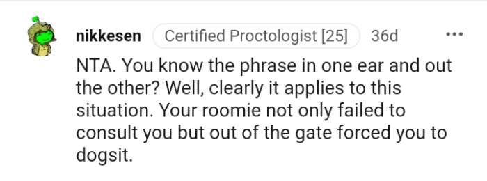 When it goes in one ear, it flies out the other ear