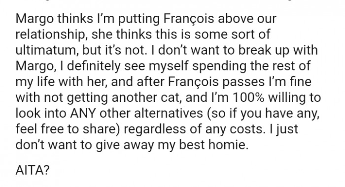 I'm fine with not getting another cat