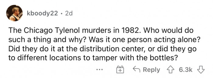 18. The Tylenol murders, 1982