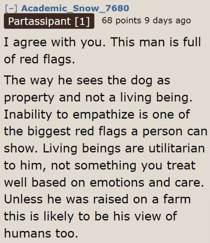 For Some Redditors, This Guy Is Already Showing His Red Flags.