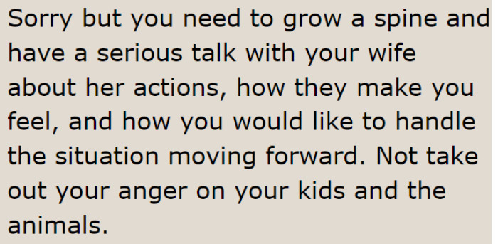 This Husband Needs to Grow a Backbone.