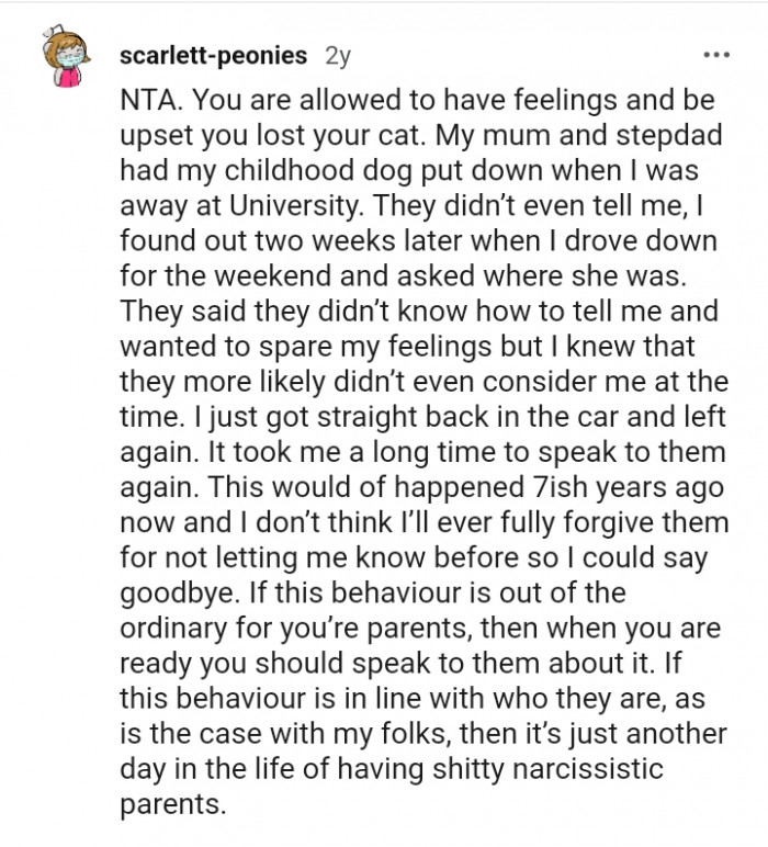 It took me a long time to speak to them again