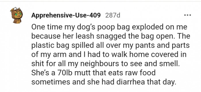 14. A story of when my dog's poop bag exploded