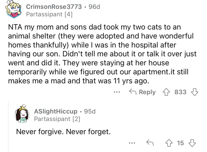Here's how the Reddit community reacted to the user's post: