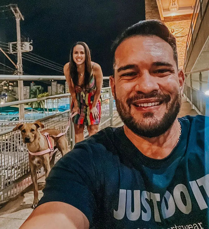 The couple went for the dog, but he was nowhere to be found