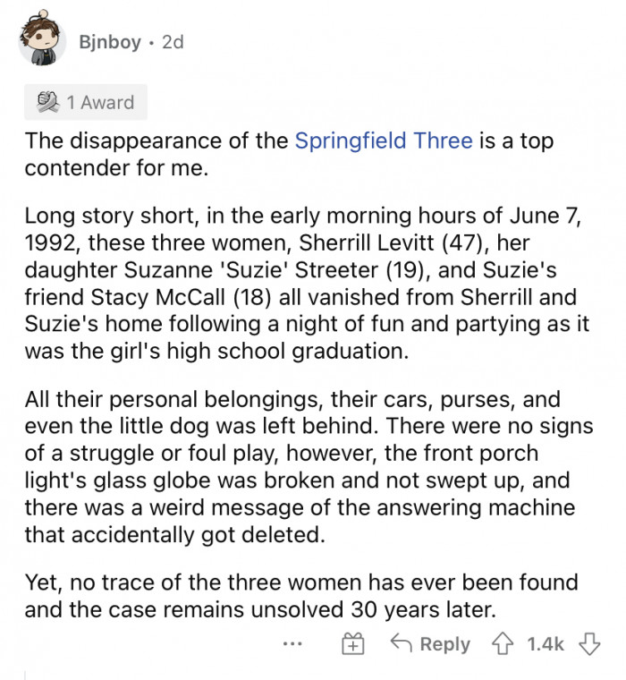 2. The disappearance of the Springfield Three, 1992
