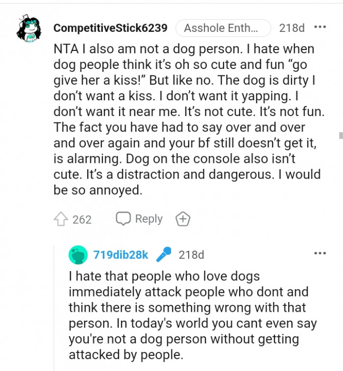 13. This Redditor is not a dog person either