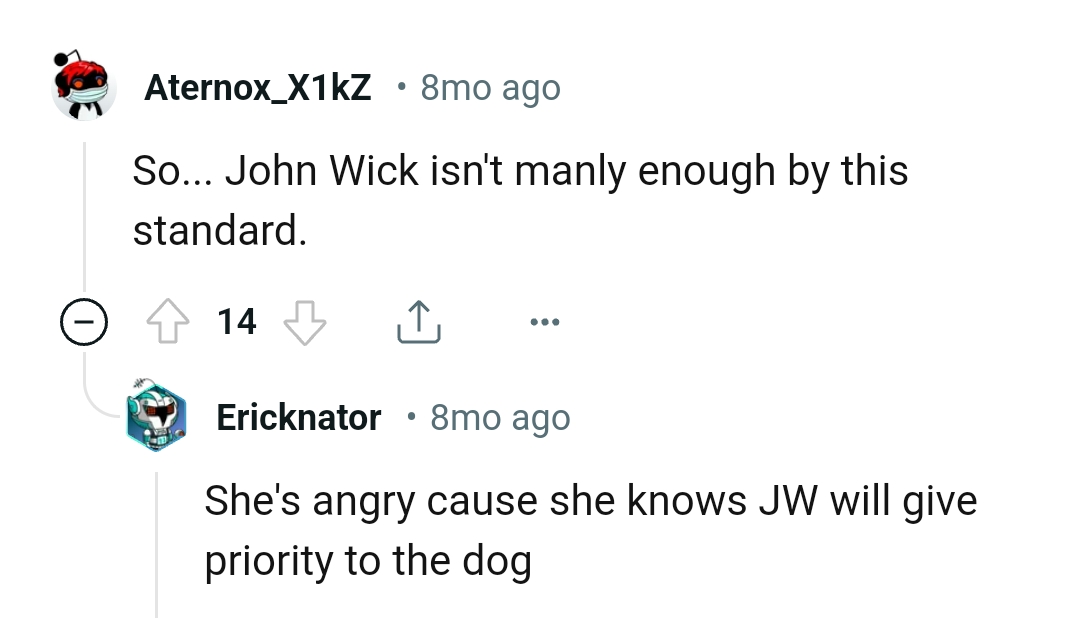7. What is she going to say about John Wick?