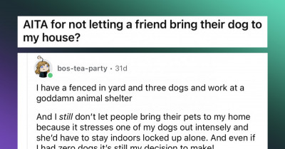 Guy Wants To Know If He's Wrong For Telling His Friends They Can't Bring Their Dog To His Party