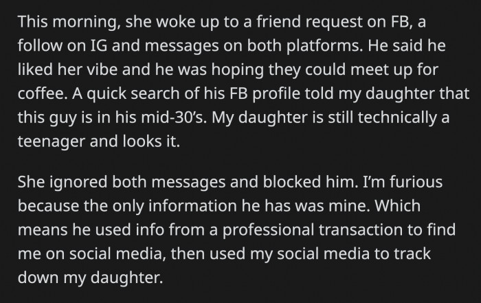 The next morning, OP's daughter woke up to messages from the AAA driver on her social media