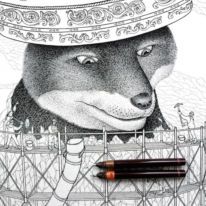 The illustrator achieves an impressive level of tonality