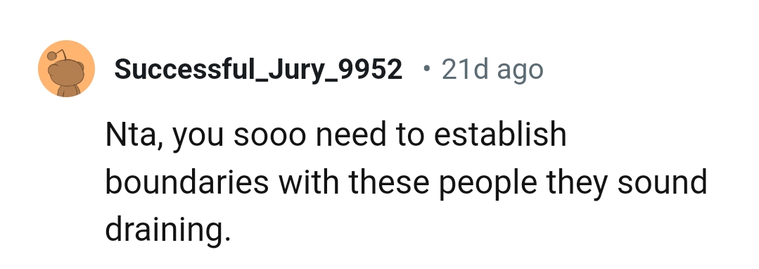 Boundaries need to be established