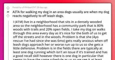 Redditor Asks If He's An A**hole For Willingly Taking His Anxious Dog For Walks Where There Are Aggressive Dogs Off-Leash