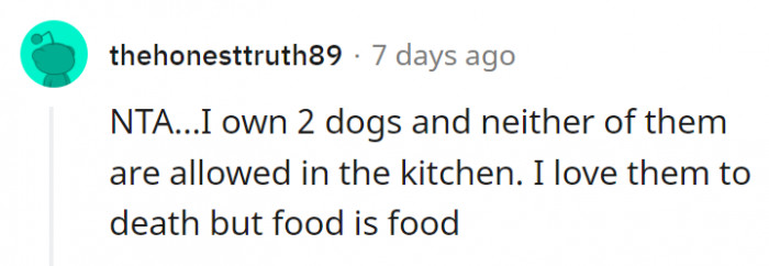 17. Food is food and cleanliness is cleanliness