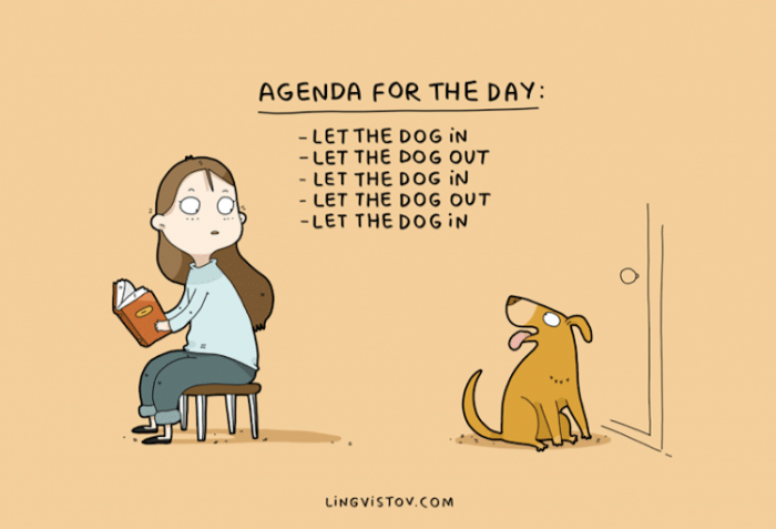 2. "Agenda for the day:"