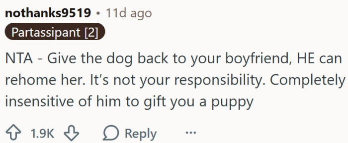 It’s not OP's responsibility.