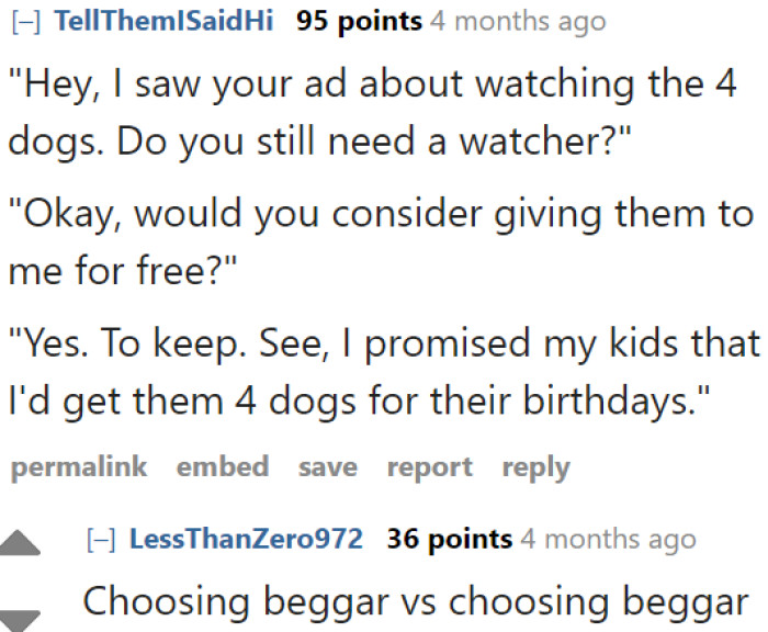 Another choosing beggar