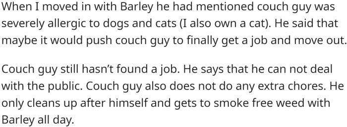 He pays $900 in rent, but the roommate has allowed another guy (called 