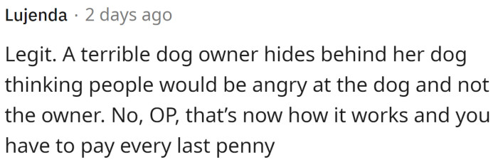 People are never angry at dogs. They are angry at their irresponsible owners.