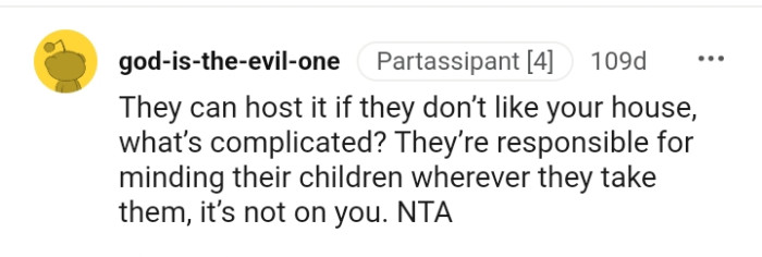 They are responsible for minding their children