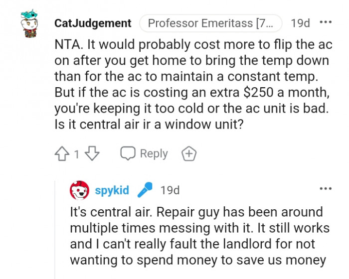 14. It would cost little to flip the AC on