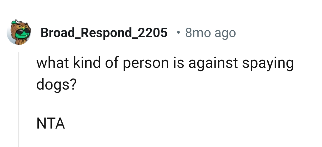 Don't be against spaying