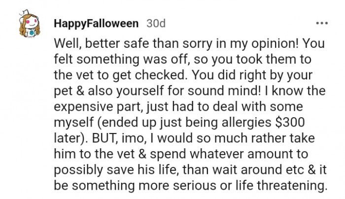 You only did right by your pet