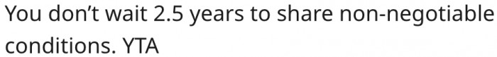 14. The conditions should have been disclosed earlier in the relationship.