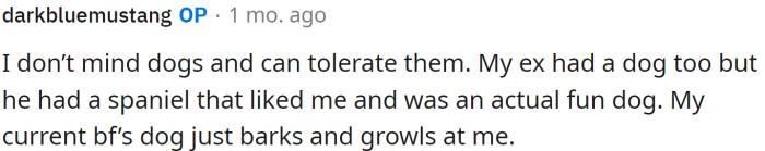 It seems that OP doesn't have a problem with dogs in general - just this particular dog