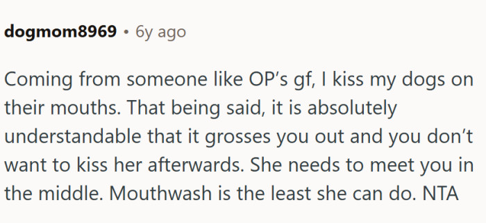 She needs to meet OP in the middle.