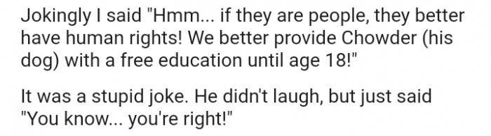 If they are people, they better have human rights!