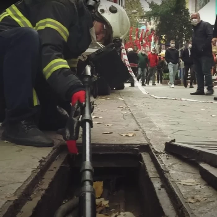They brought in the firefighters to access the storm drain and see what was captivating this dog so much.