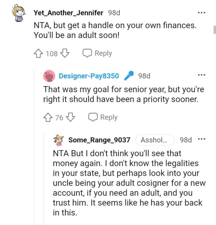 The OP will be an adult soon
