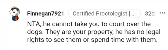 8. He has no legal right to see them