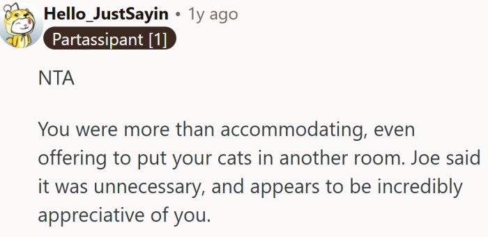 Sometimes being kind is mistaken for not doing enough, but Joe seemed to understand the difference.