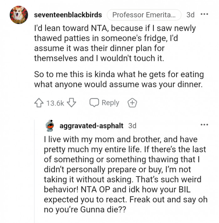 I'd assume it was your dinner plan