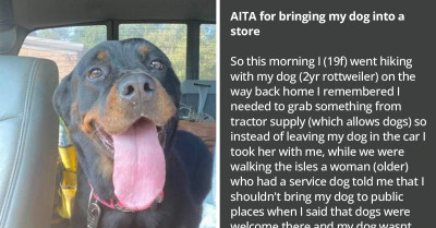 Woman Gets "Stressed" After A Girl Brought Her Dog Into A Store That Permits Dogs